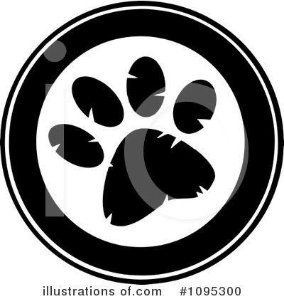 Royalty-Free (RF) Paw Print Clipart Illustration by Hit Toon - Stock Sample #1095300