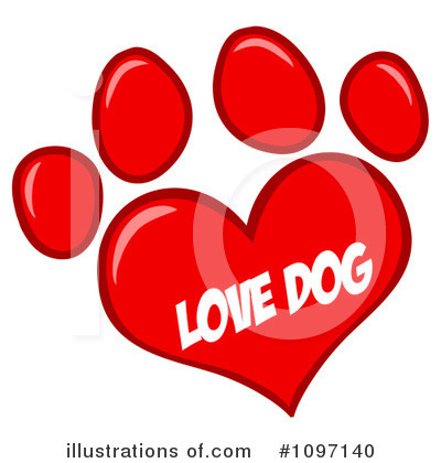 Royalty-Free (RF) Paw Print Clipart Illustration by Hit Toon - Stock Sample #1097140