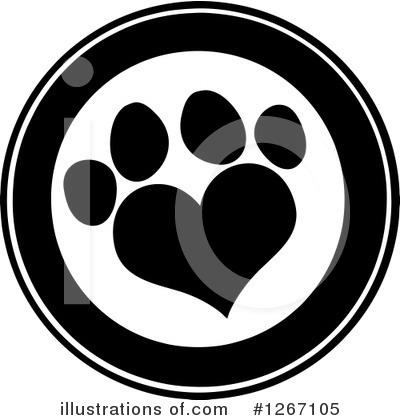 Royalty-Free (RF) Paw Print Clipart Illustration by Hit Toon - Stock Sample #1267105