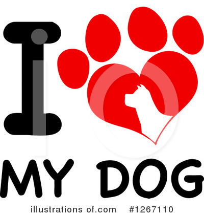 Royalty-Free (RF) Paw Print Clipart Illustration by Hit Toon - Stock Sample #1267110