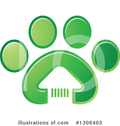 Royalty-Free (RF) Paw Print Clipart Illustration by Lal Perera - Stock Sample #1306403