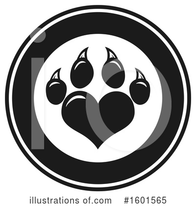 Royalty-Free (RF) Paw Print Clipart Illustration by Hit Toon - Stock Sample #1601565
