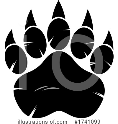 Royalty-Free (RF) Paw Print Clipart Illustration by Hit Toon - Stock Sample #1741099