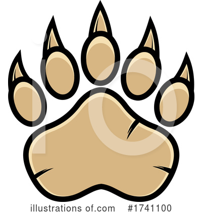 Royalty-Free (RF) Paw Print Clipart Illustration by Hit Toon - Stock Sample #1741100