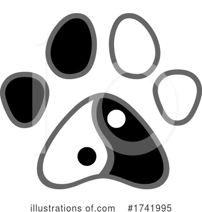 Royalty-Free (RF) Paw Print Clipart Illustration by Hit Toon - Stock Sample #1741995