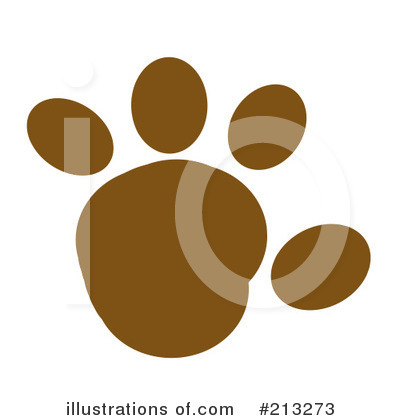 Royalty-Free (RF) Paw Print Clipart Illustration by Hit Toon - Stock Sample #213273