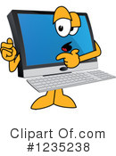 Pc Computer Mascot Clipart #1235238 by Mascot Junction
