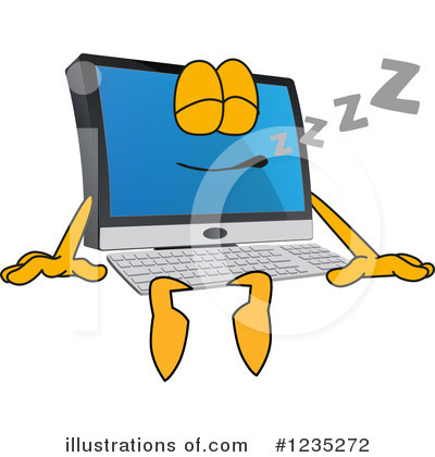 Royalty-Free (RF) Pc Computer Mascot Clipart Illustration by Mascot Junction - Stock Sample #1235272