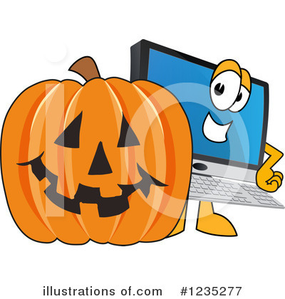 Royalty-Free (RF) Pc Computer Mascot Clipart Illustration by Mascot Junction - Stock Sample #1235277