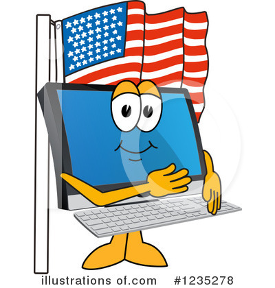Pc Computer Mascot Clipart #1235278 by Mascot Junction