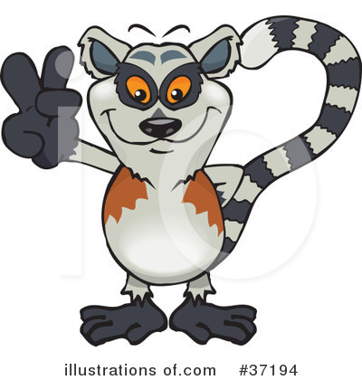 Lemur Clipart #37194 by Dennis Holmes Designs