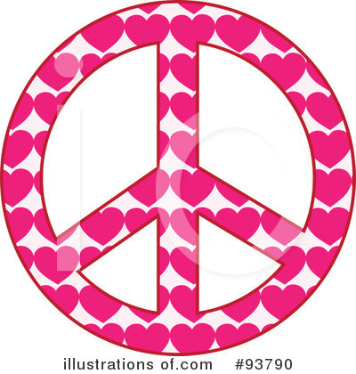 Royalty-Free (RF) Peace Symbol Clipart Illustration by Maria Bell - Stock Sample #93790