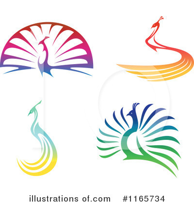 Royalty-Free (RF) Peacock Clipart Illustration by Vector Tradition SM - Stock Sample #1165734
