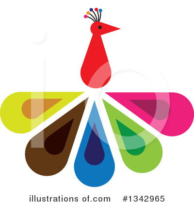 Royalty-Free (RF) Peacock Clipart Illustration by ColorMagic - Stock Sample #1342965