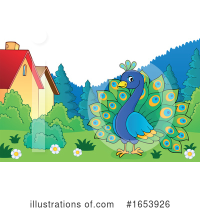 Royalty-Free (RF) Peacock Clipart Illustration by visekart - Stock Sample #1653926