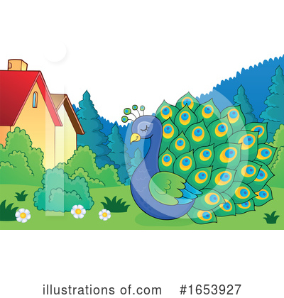 Royalty-Free (RF) Peacock Clipart Illustration by visekart - Stock Sample #1653927