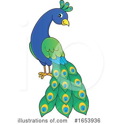 Royalty-Free (RF) Peacock Clipart Illustration by visekart - Stock Sample #1653936
