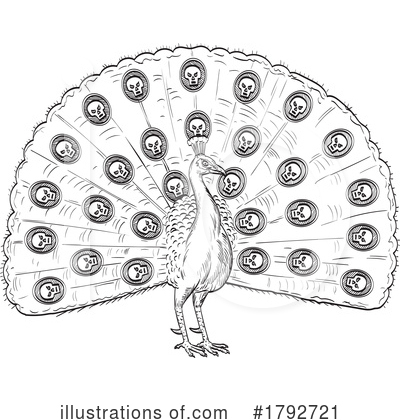 Royalty-Free (RF) Peacock Clipart Illustration by patrimonio - Stock Sample #1792721