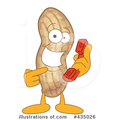 Royalty-Free (RF) Peanut Character Clipart Illustration by Mascot Junction - Stock Sample #435026