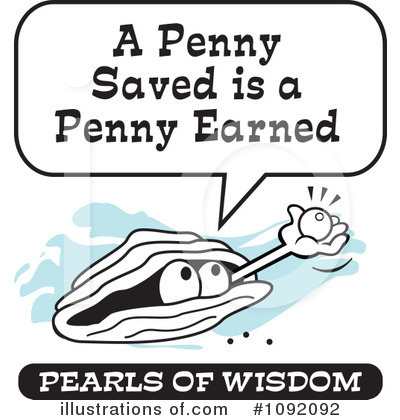 Royalty-Free (RF) Pearl Of Wisdom Clipart Illustration by Johnny Sajem - Stock Sample #1092092