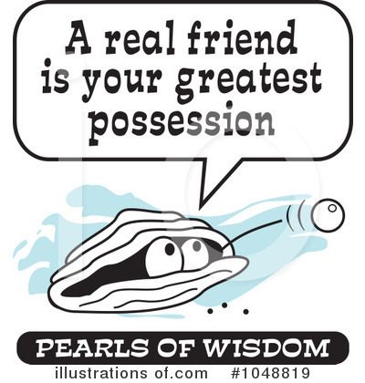 Royalty-Free (RF) Pearls Of Wisdom Clipart Illustration by Johnny Sajem - Stock Sample #1048819
