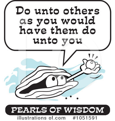 Royalty-Free (RF) Pearls Of Wisdom Clipart Illustration by Johnny Sajem - Stock Sample #1051591