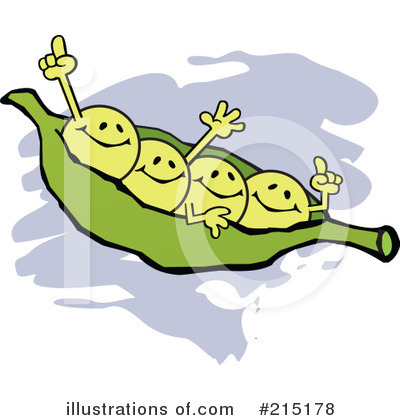 Royalty-Free (RF) Peas Clipart Illustration by Johnny Sajem - Stock Sample #215178