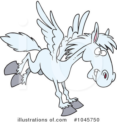Royalty-Free (RF) Pegasus Clipart Illustration by toonaday - Stock Sample #1045750