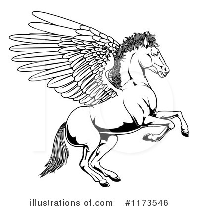 Winged Horse Clipart #1173546 by AtStockIllustration