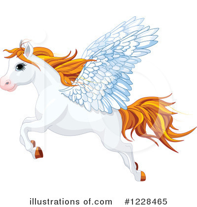 Royalty-Free (RF) Pegasus Clipart Illustration by Pushkin - Stock Sample #1228465