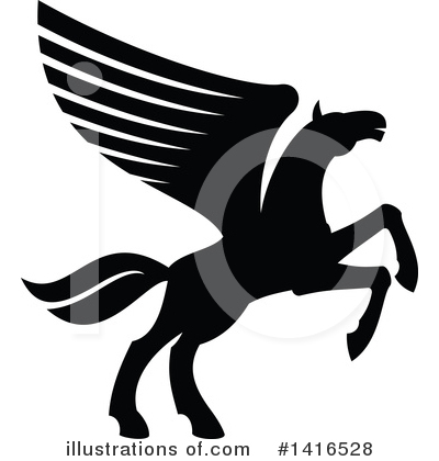 Royalty-Free (RF) Pegasus Clipart Illustration by Vector Tradition SM - Stock Sample #1416528