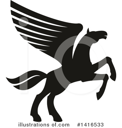Royalty-Free (RF) Pegasus Clipart Illustration by Vector Tradition SM - Stock Sample #1416533