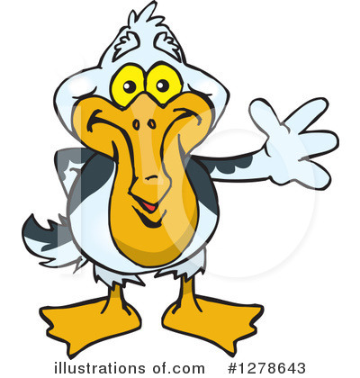 Royalty-Free (RF) Pelican Clipart Illustration by Dennis Holmes Designs - Stock Sample #1278643