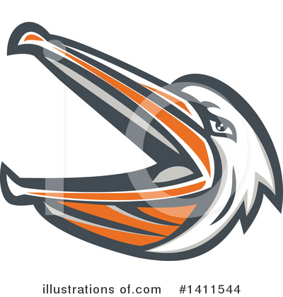 Royalty-Free (RF) Pelican Clipart Illustration by patrimonio - Stock Sample #1411544