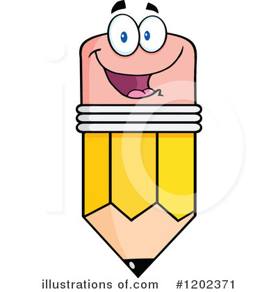 Pencil Mascot Clipart #1202371 by Hit Toon