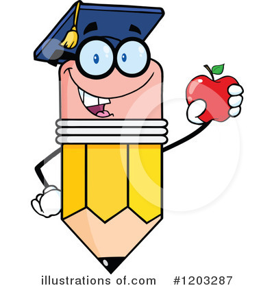 Royalty-Free (RF) Pencil Clipart Illustration by Hit Toon - Stock Sample #1203287