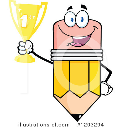 Royalty-Free (RF) Pencil Clipart Illustration by Hit Toon - Stock Sample #1203294