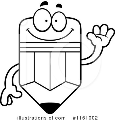 Royalty-Free (RF) Pencil Mascot Clipart Illustration by Cory Thoman - Stock Sample #1161002