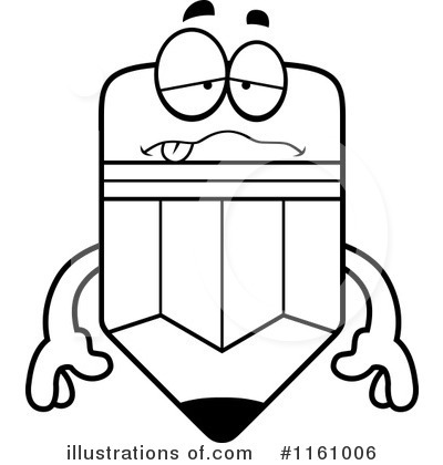 Royalty-Free (RF) Pencil Mascot Clipart Illustration by Cory Thoman - Stock Sample #1161006