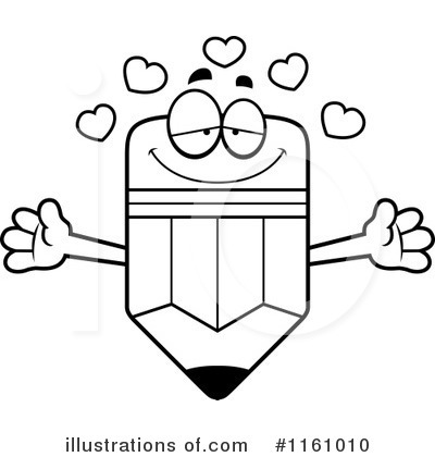 Pencil Mascot Clipart #1161010 by Cory Thoman