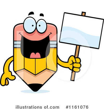 Royalty-Free (RF) Pencil Mascot Clipart Illustration by Cory Thoman - Stock Sample #1161076