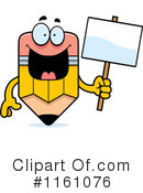 Pencil Mascot Clipart #1161076 by Cory Thoman