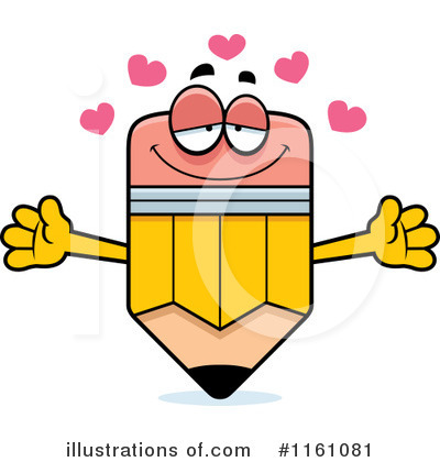 Royalty-Free (RF) Pencil Mascot Clipart Illustration by Cory Thoman - Stock Sample #1161081