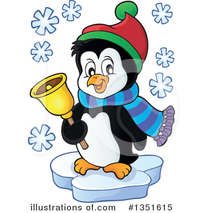 Christmas Penguin Clipart #1351615 by visekart