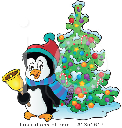 Christmas Penguin Clipart #1351617 by visekart
