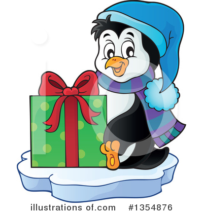 Christmas Penguin Clipart #1354876 by visekart