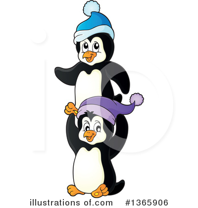 Christmas Penguin Clipart #1365906 by visekart