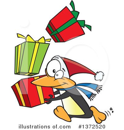 Christmas Penguin Clipart #1372520 by toonaday