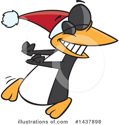 Christmas Penguin Clipart #1437898 by toonaday