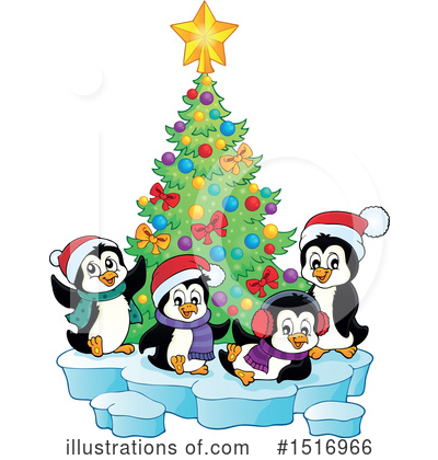 Christmas Penguin Clipart #1516966 by visekart